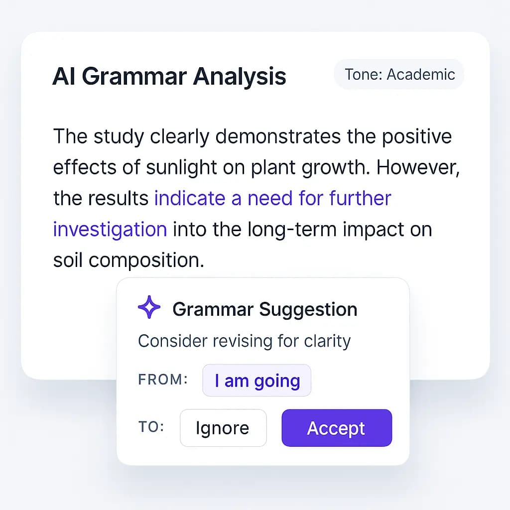 AI Grammar Analysis — Tenscit